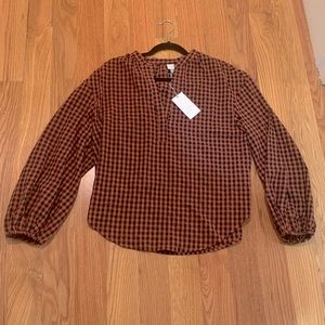 Never-worn Target brand orange and black blouse